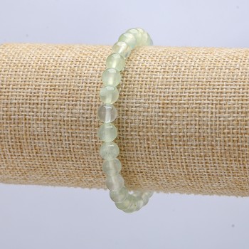 Bracelete elástico de prênita bolas lisas, diâmetro 6mm, comprimento 18cm +