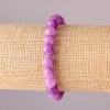 Pulseira Tonalizada de Quartzo com Ametista elástica bola lisa, diâmetro 10mm, circunferência 18cm