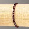 Pulseira de Granada pedra natural facetada cubo diâmetro 4mm, comprimento 18cm (elástico)