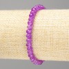 Pulseira tonalizada com pedra artificial Ametista claro roxo facetada rondel, diâmetro 6x4mm, comprimento 18cm (elástico)