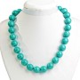Colar de Turquesa verde com veias, bolas 16mm, comprimento 49cm