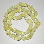 Citrine Quartz Beads, natural stone, flat-cut shape, 9x10mm, 40 cm length on thread